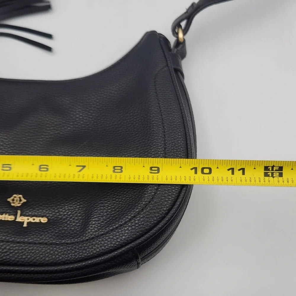 Nanette Lepore Crossbody Purse Black Tassel Gold‎ Tone Small Bag
